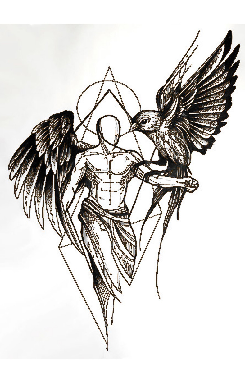 Angel met de vogel